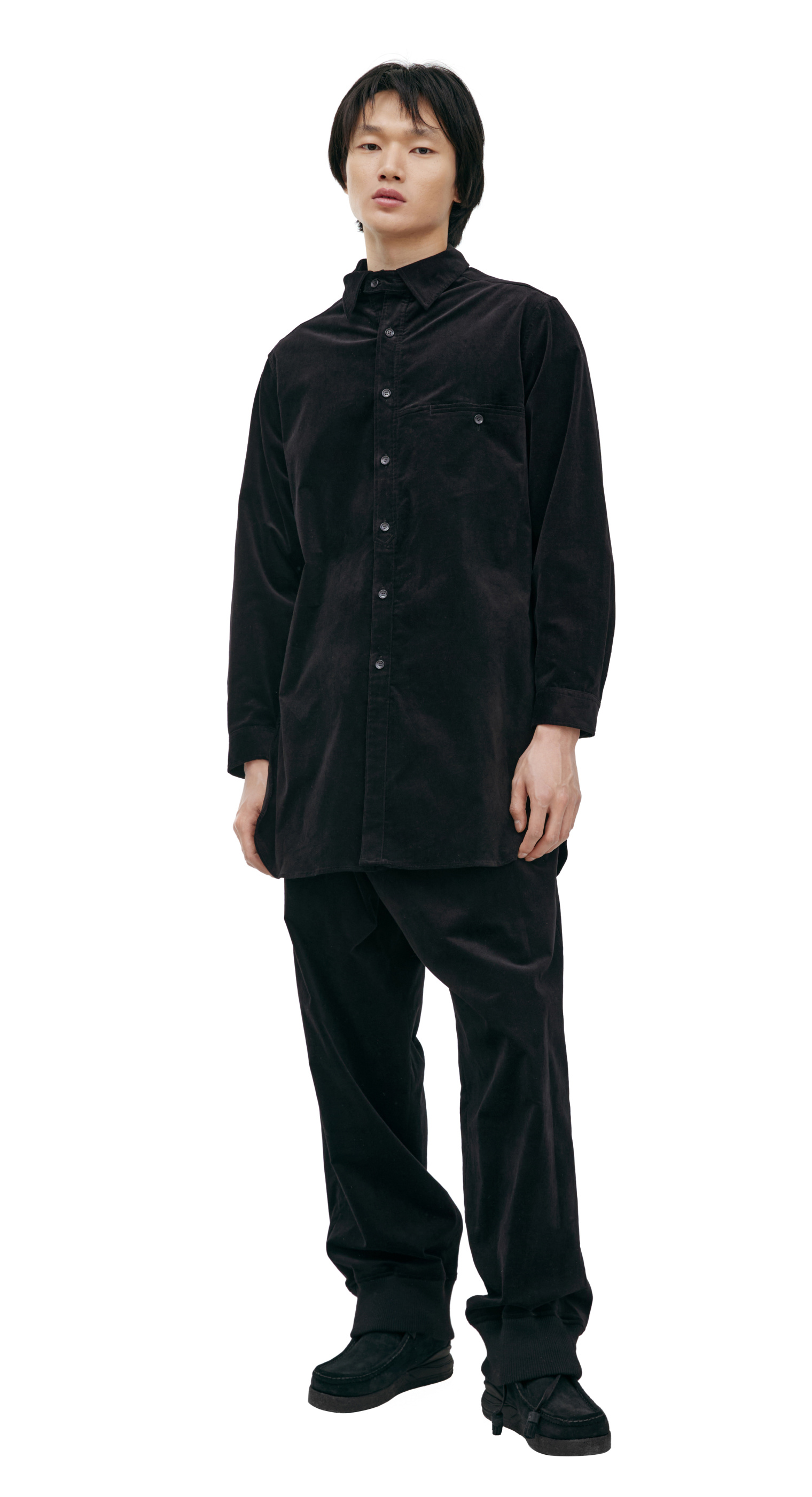 Yohji Yamamoto Black velour shirt