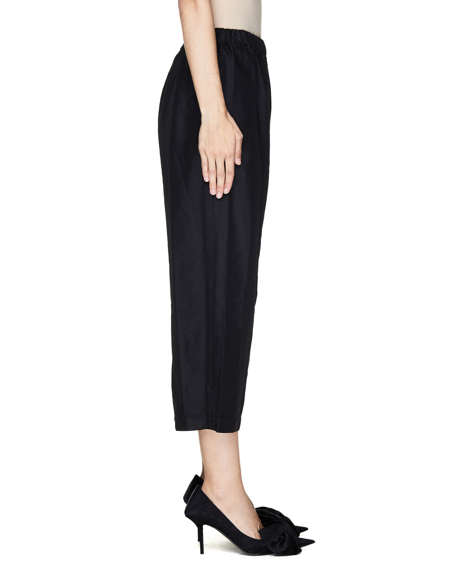 Comme des Garcons CdG Black Cropped Wide Leg Pants