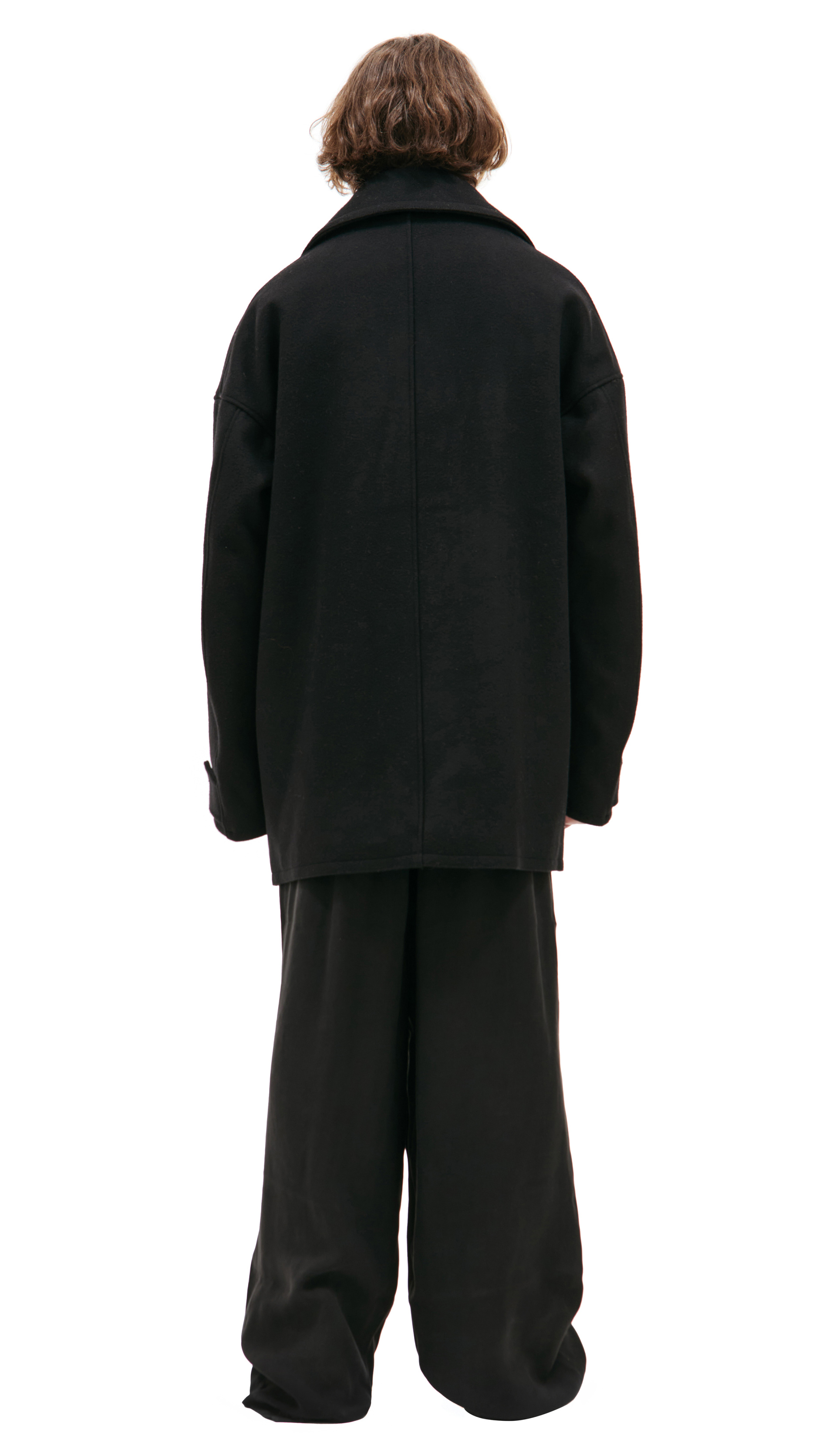 visvim Black wool coat