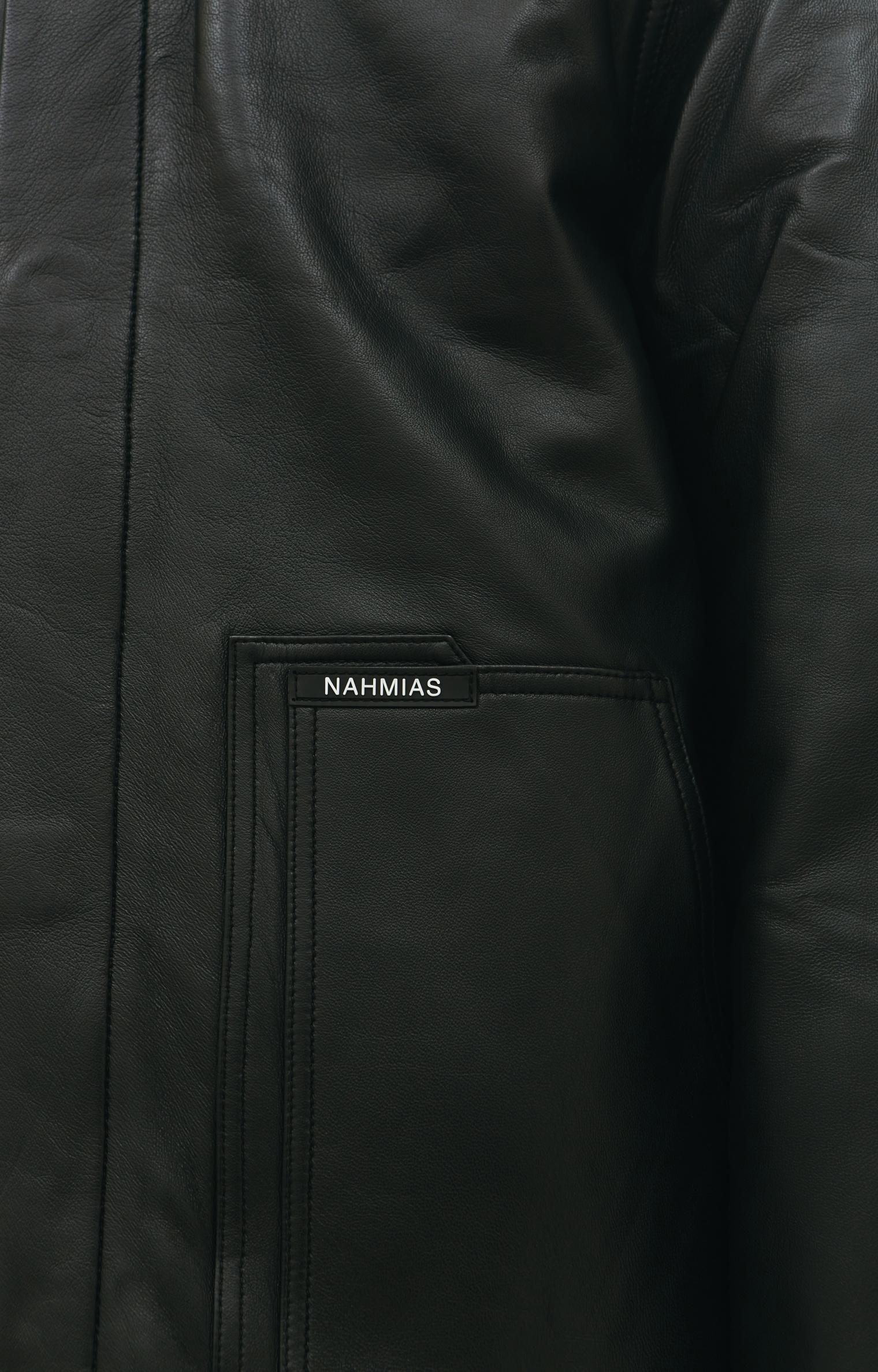 Nahmias Кожаная куртка с меховым воротником