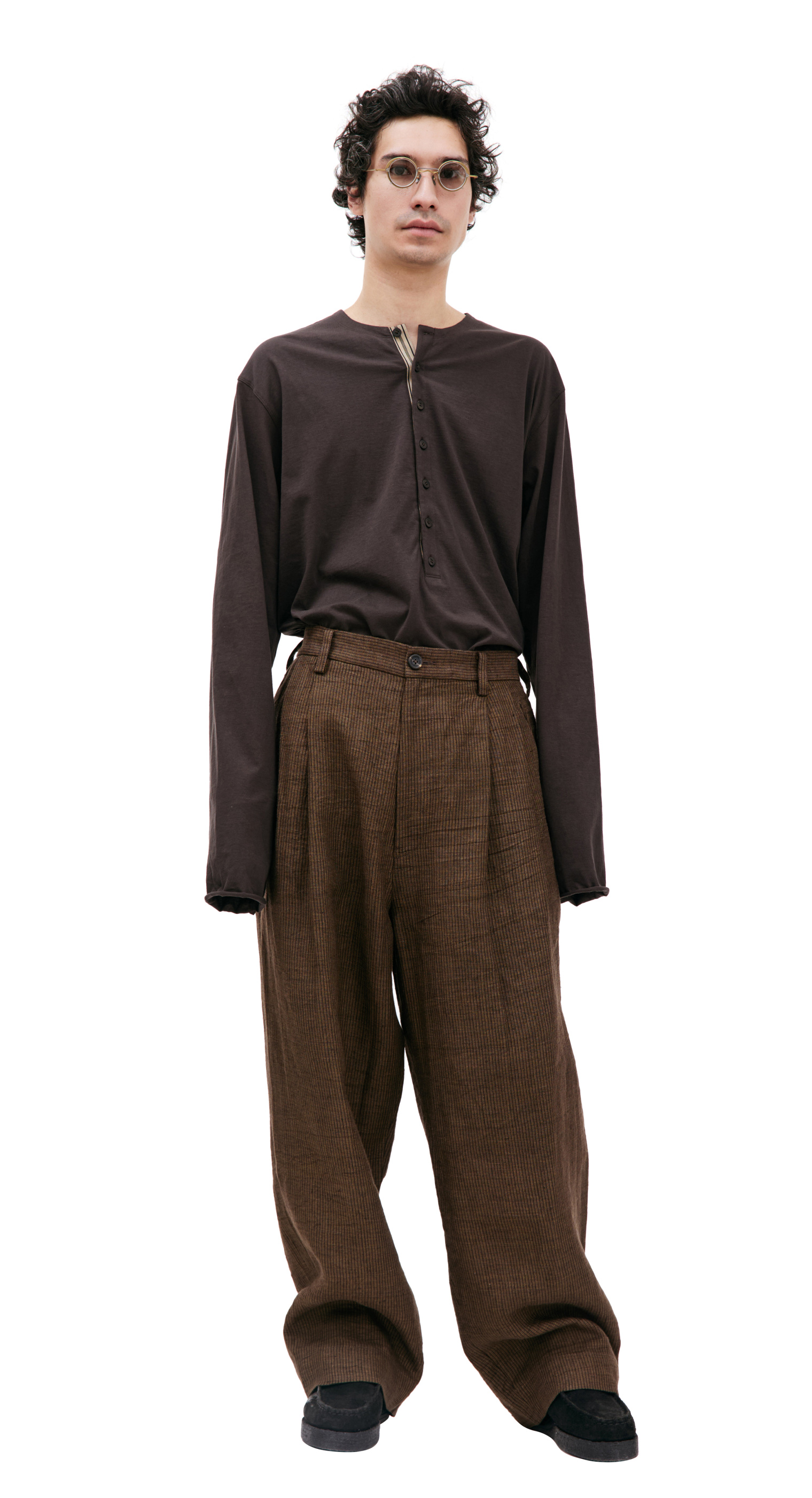 Ziggy Chen Wide leg pleated trousers