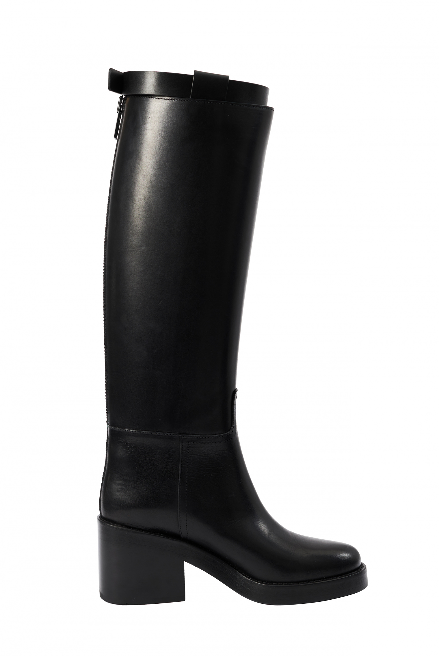 Ann Demeulemeester Black Riding boots with heel