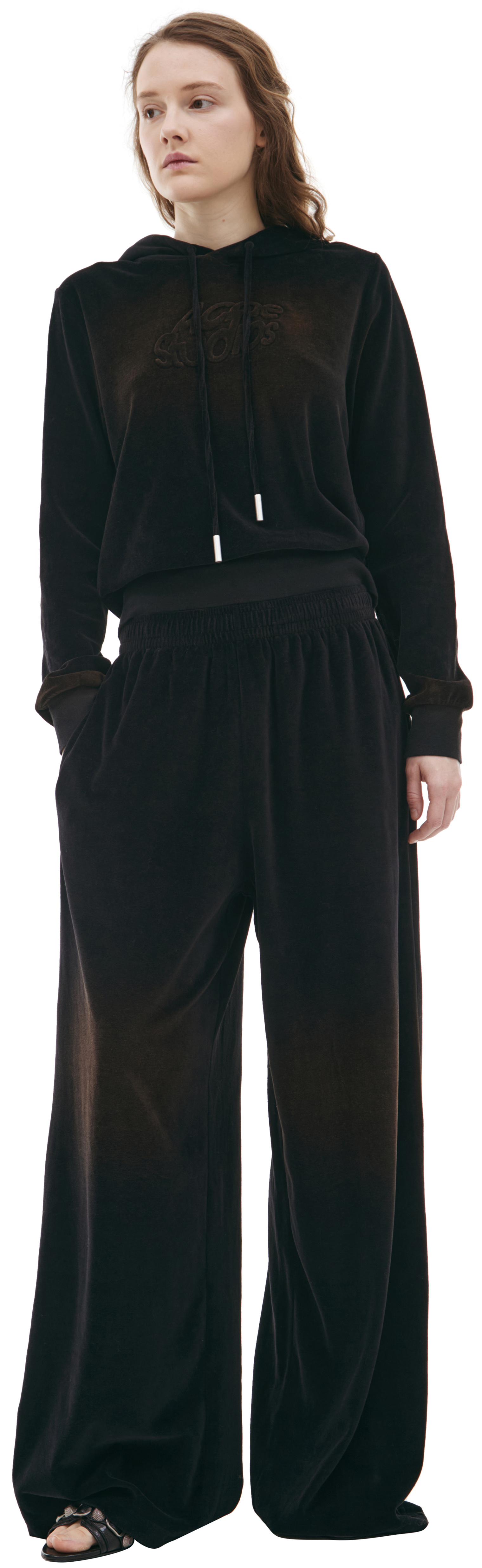 Acne Studios Velour logo trousers