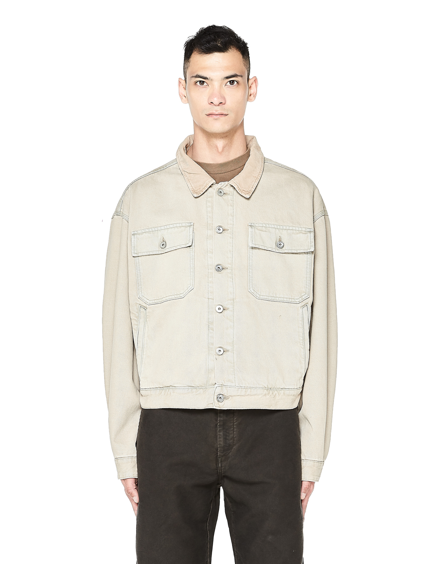 Yeezy Men\'s Flannel Lined Denim Jacket