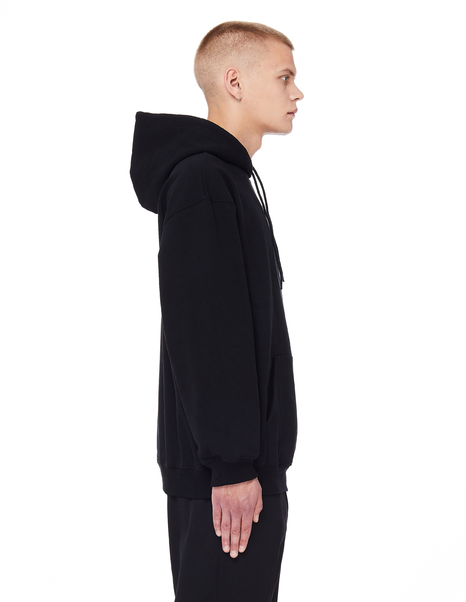 Balenciaga Black Cotton Copyright Hoodie