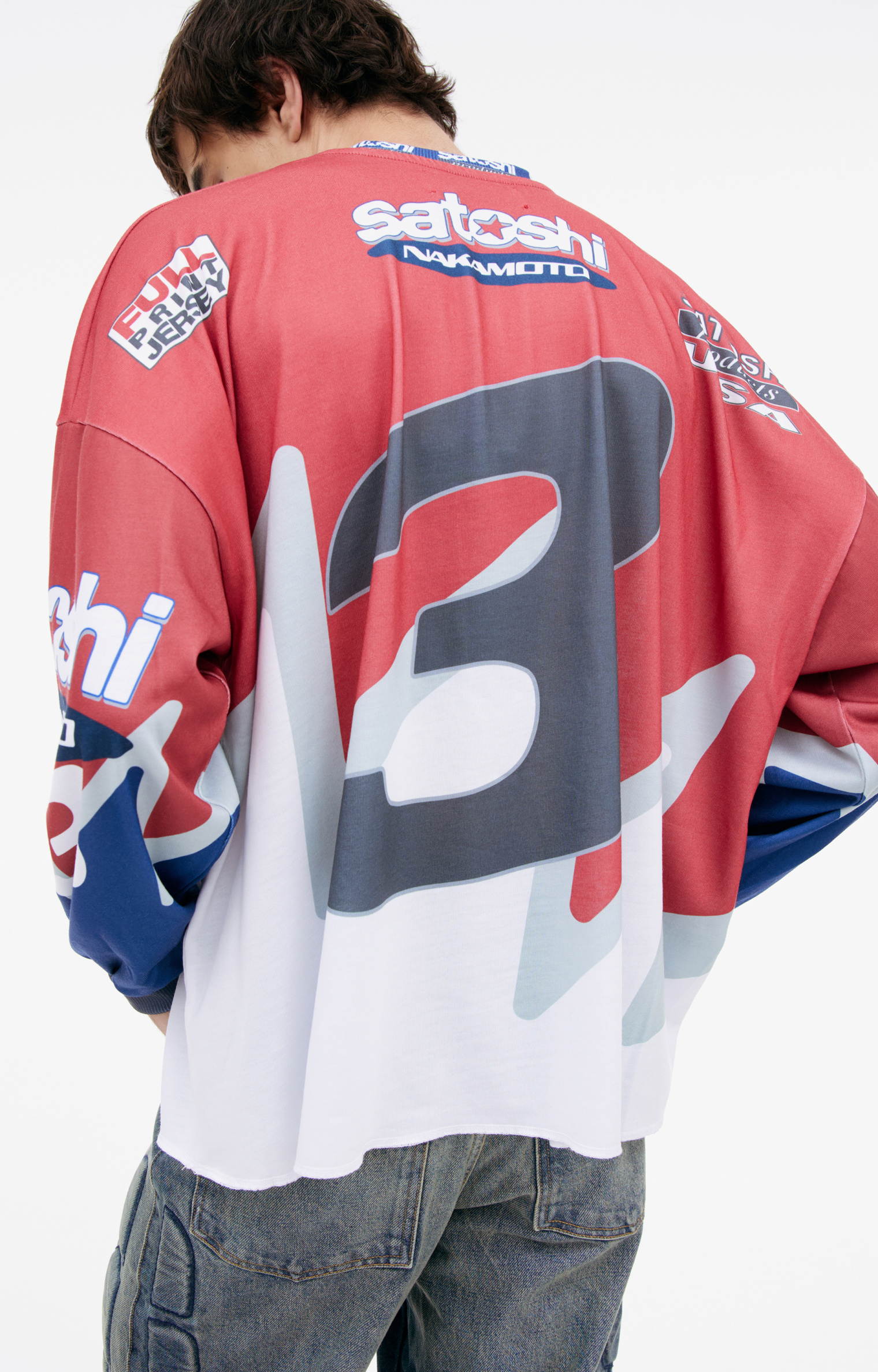 Satoshi Nakamoto Red logo longsleeve