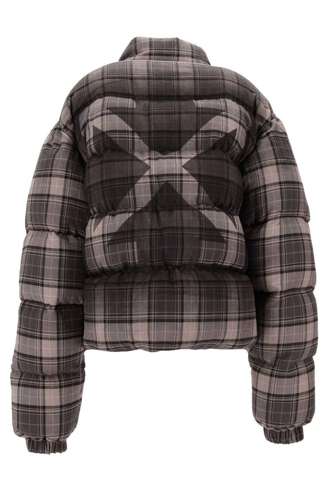 Off White Spray Arr Check Flan Down Jacket