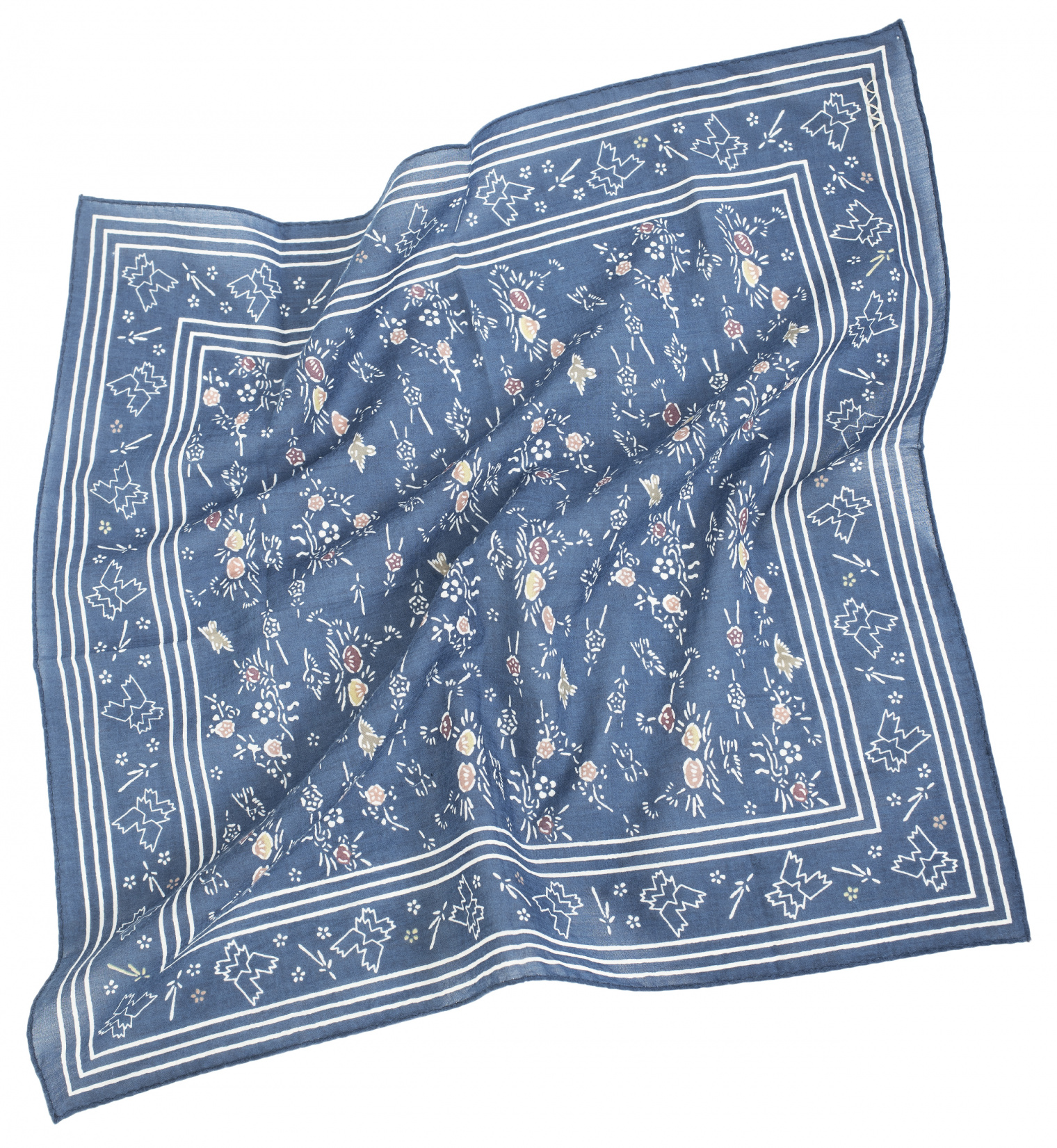 Buy visvim men blue printed cotton bandana for $280 online on SV77