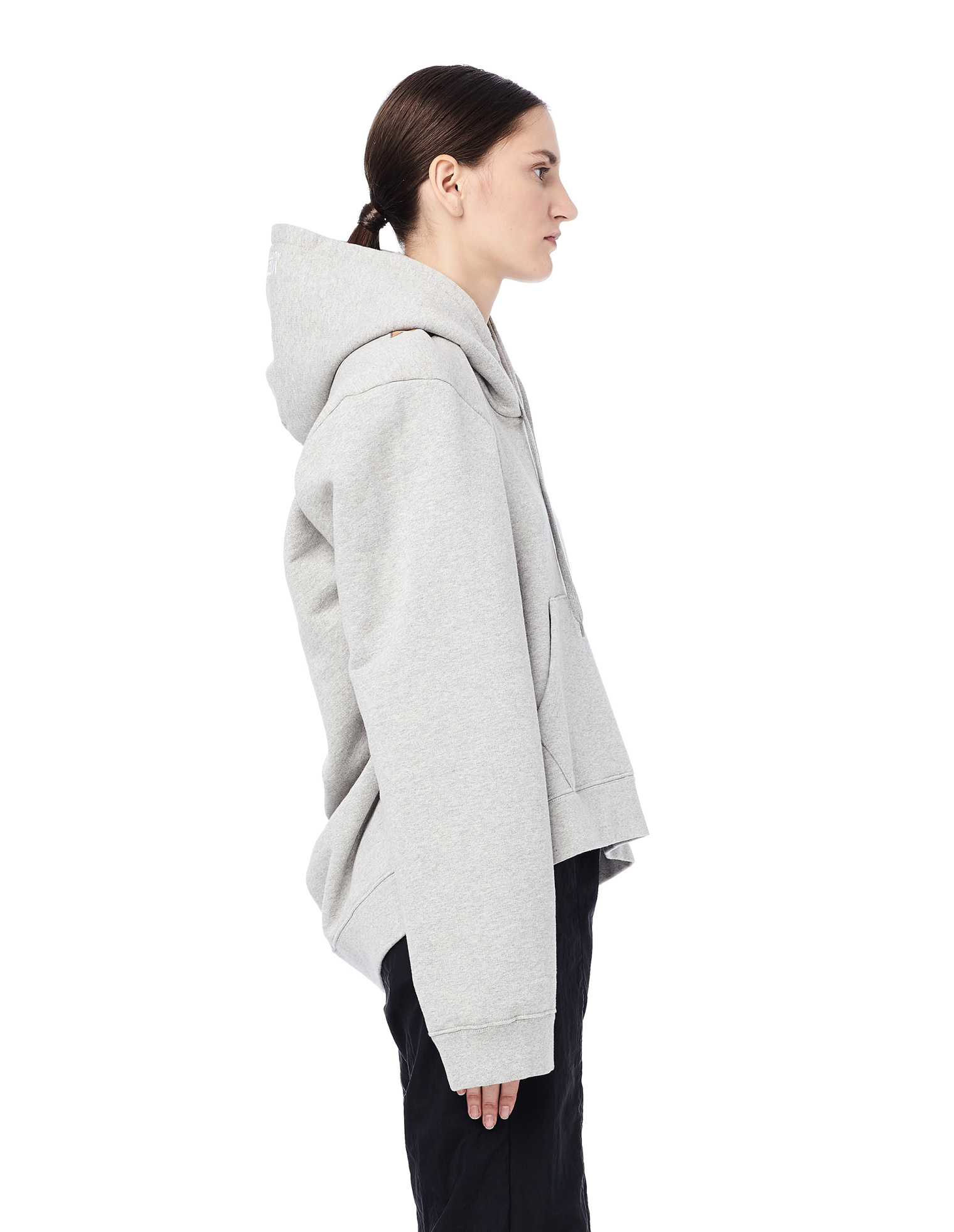 VETEMENTS Grey Misplaced Logo Hoodie
