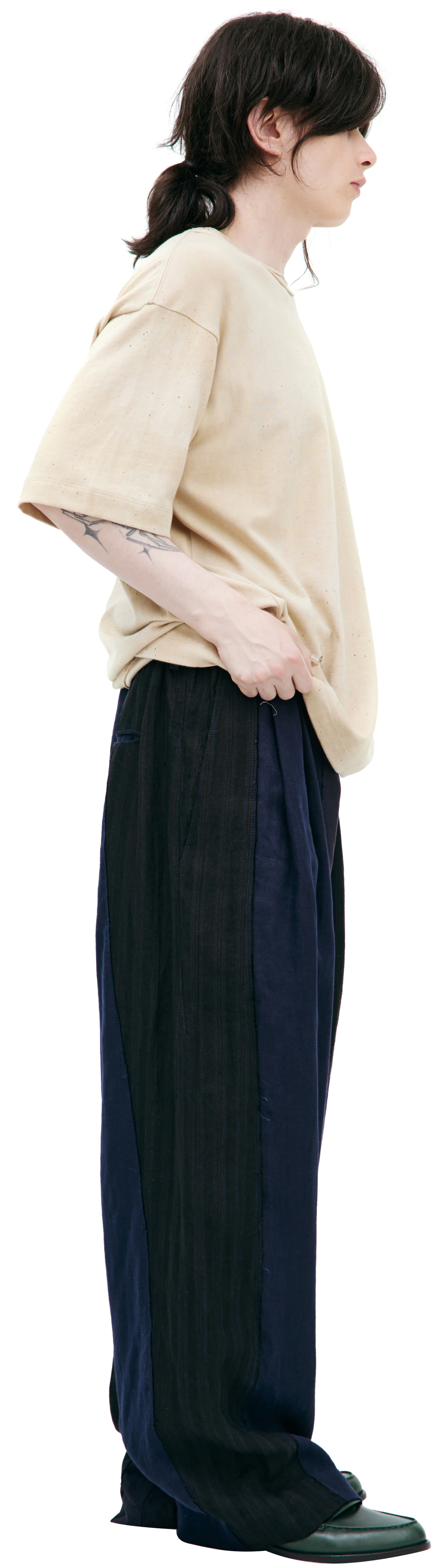 Ziggy Chen Combination linen trousers