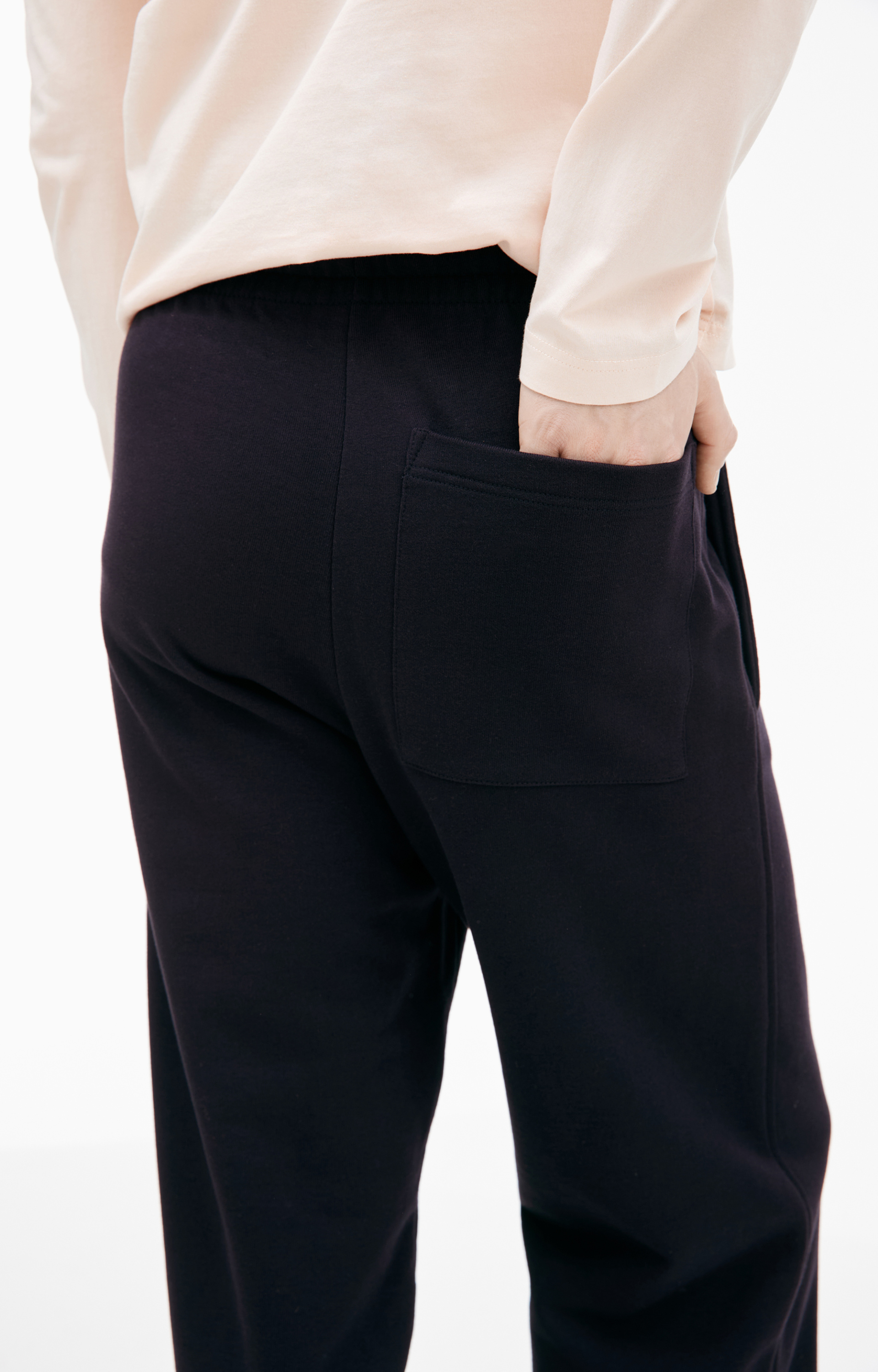 Dries Van Noten Navy blue cotton trousers