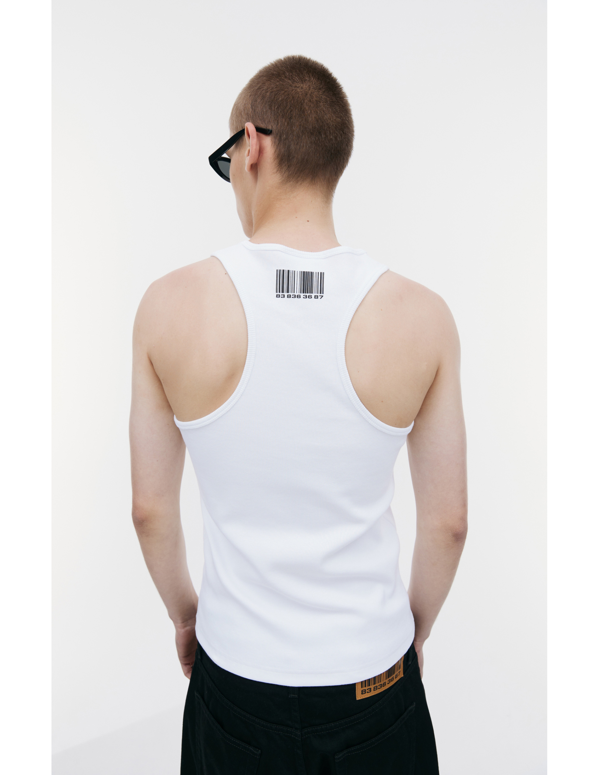 VTMNTS Barcode logo tank top