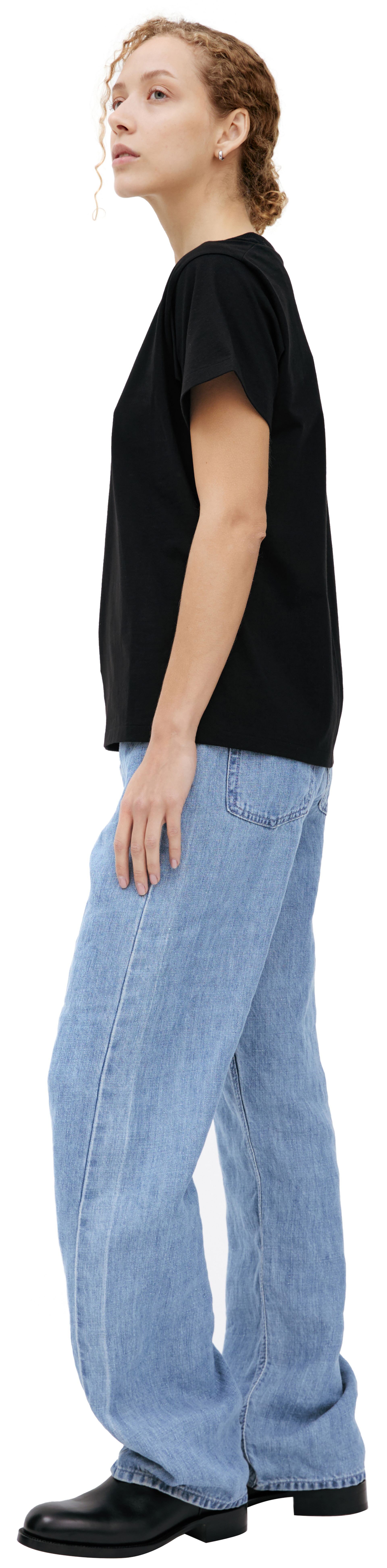 The Row Black cotton T-shirt