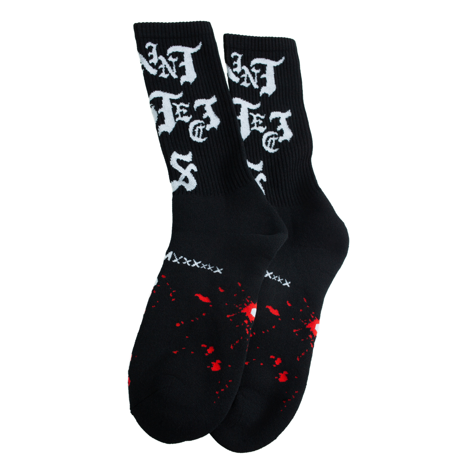 Saint Mxxxxxx Black monoprint socks