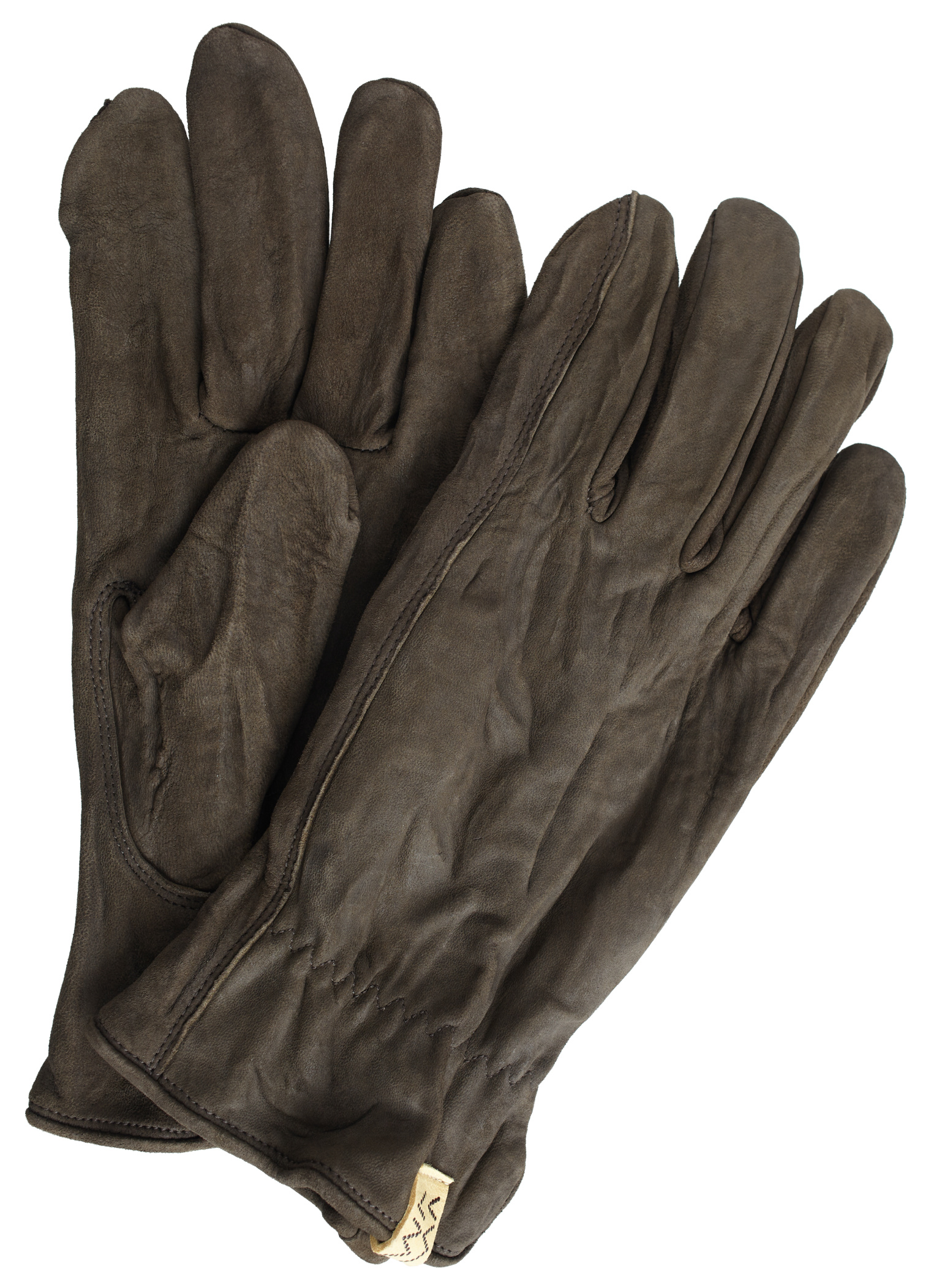 visvim Brown suede gloves