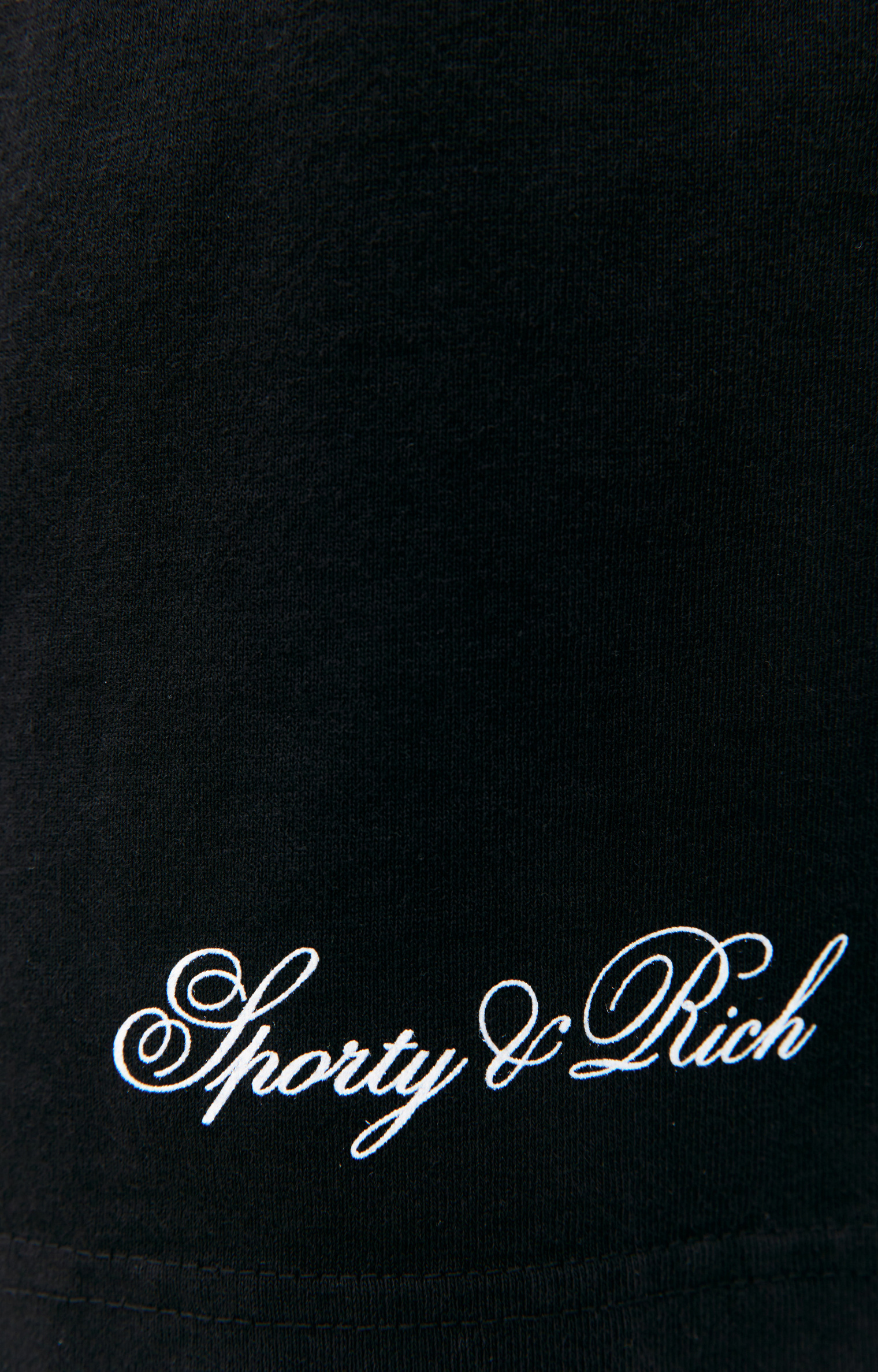 SPORTY & RICH Black Cursive shorts