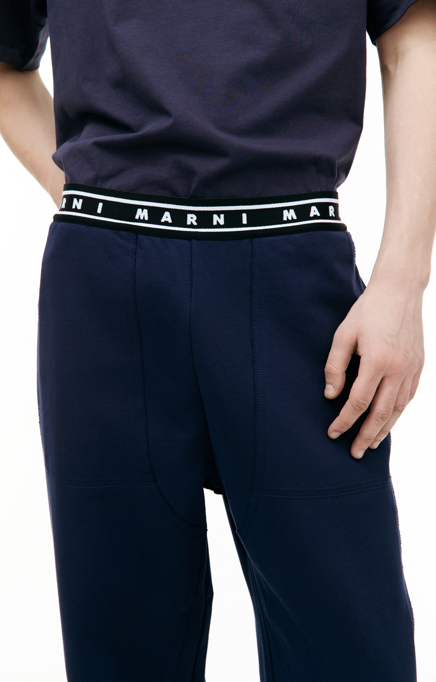 Marni Navy cotton trousers