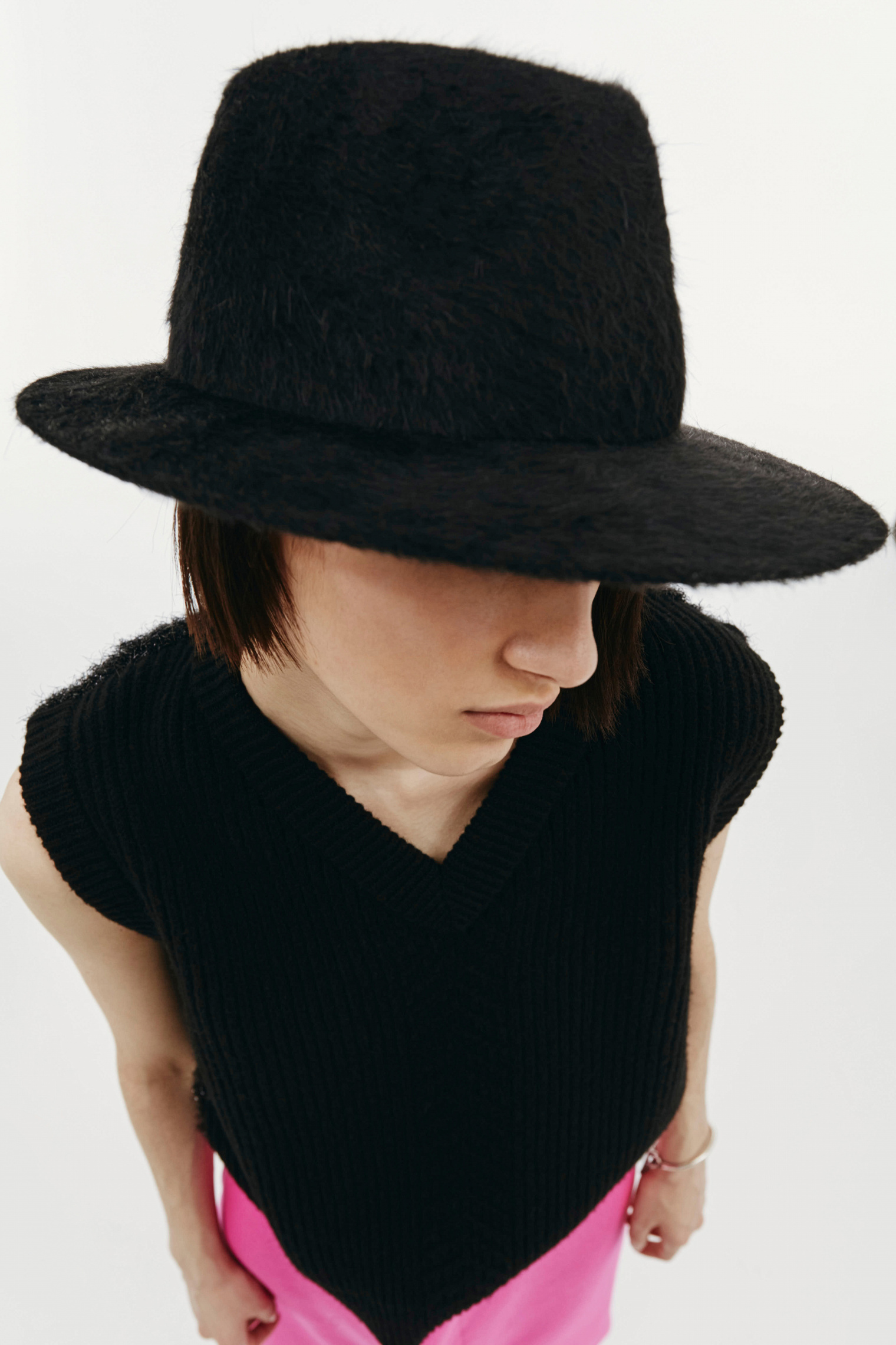 Ann Demeulemeester Black Fur Hat