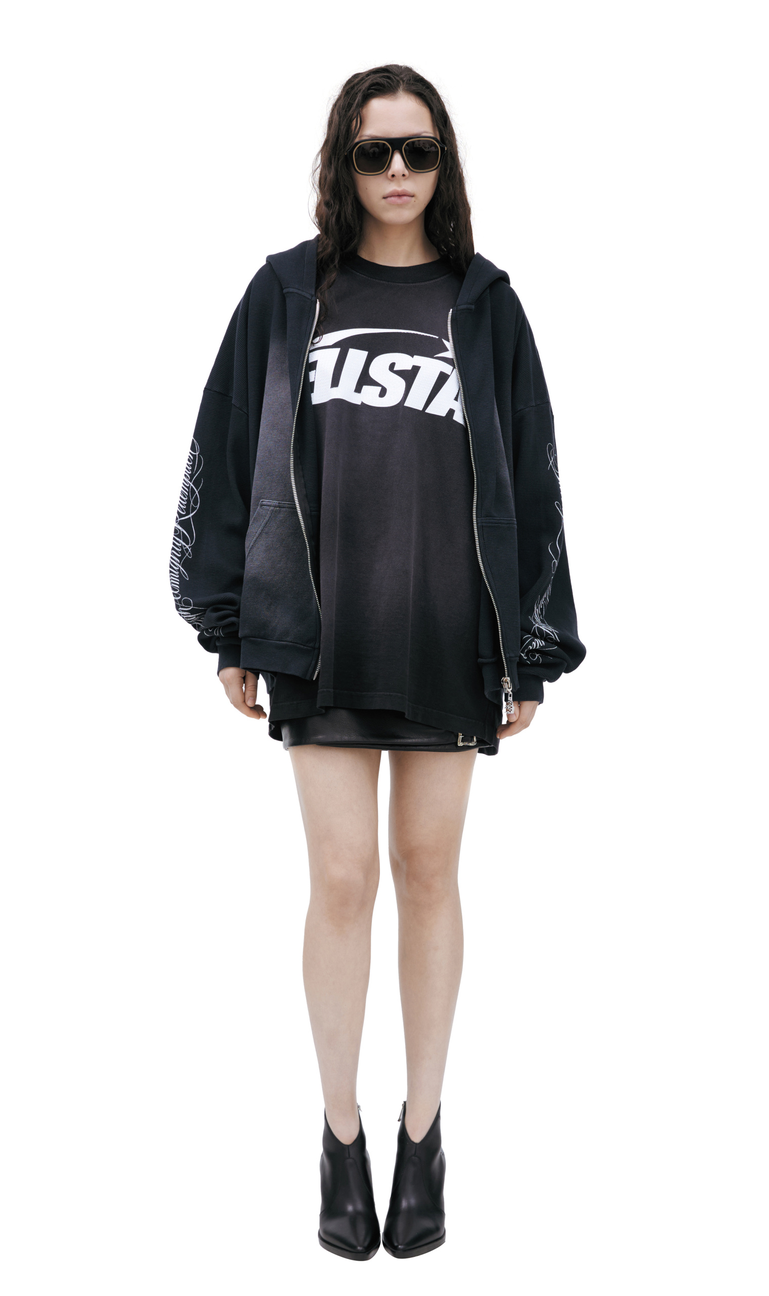 Buy Hellstar women black zip-up hoodie for €470 online on SV77