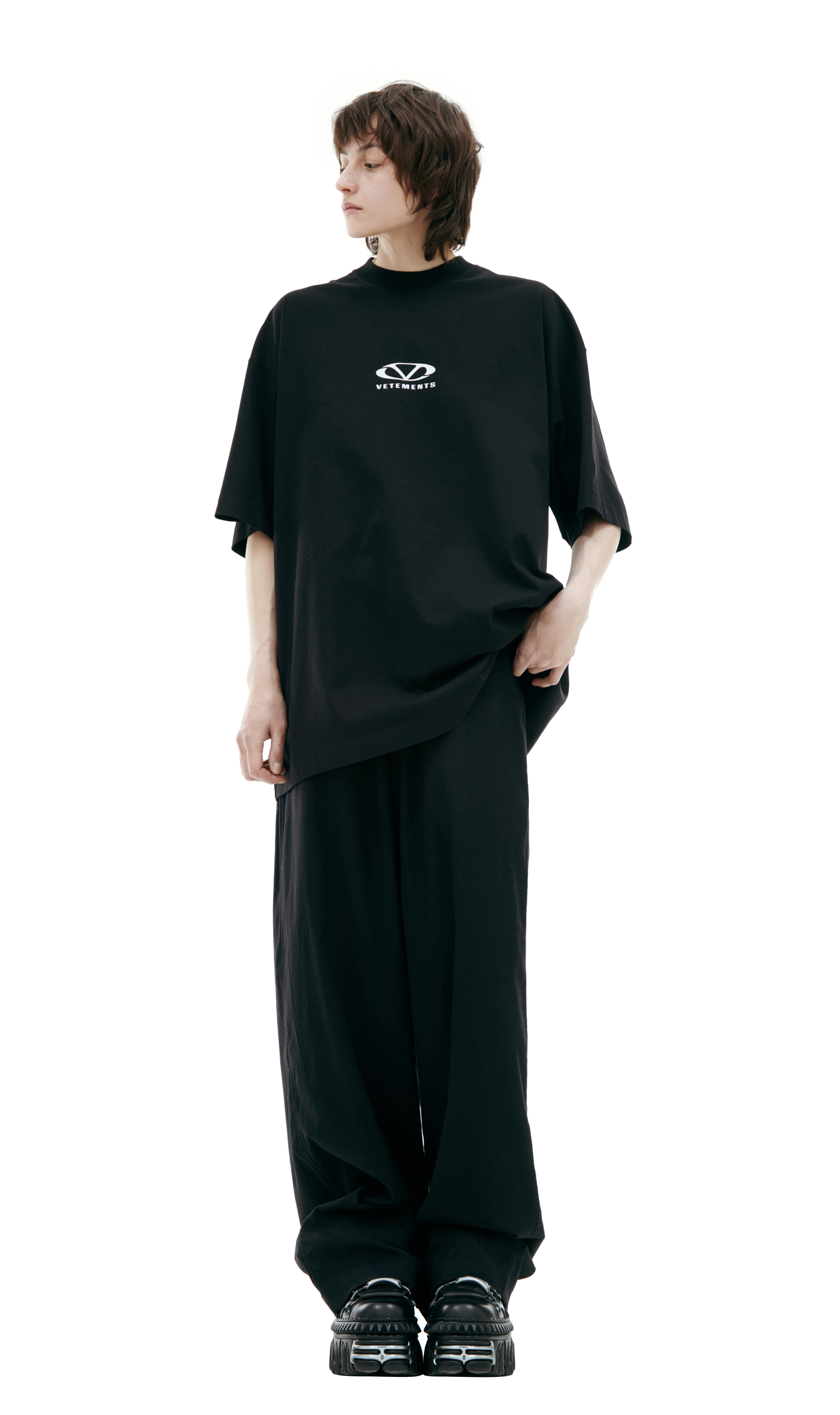 Buy Readymade men black smile logo hoodie for $727 online on
