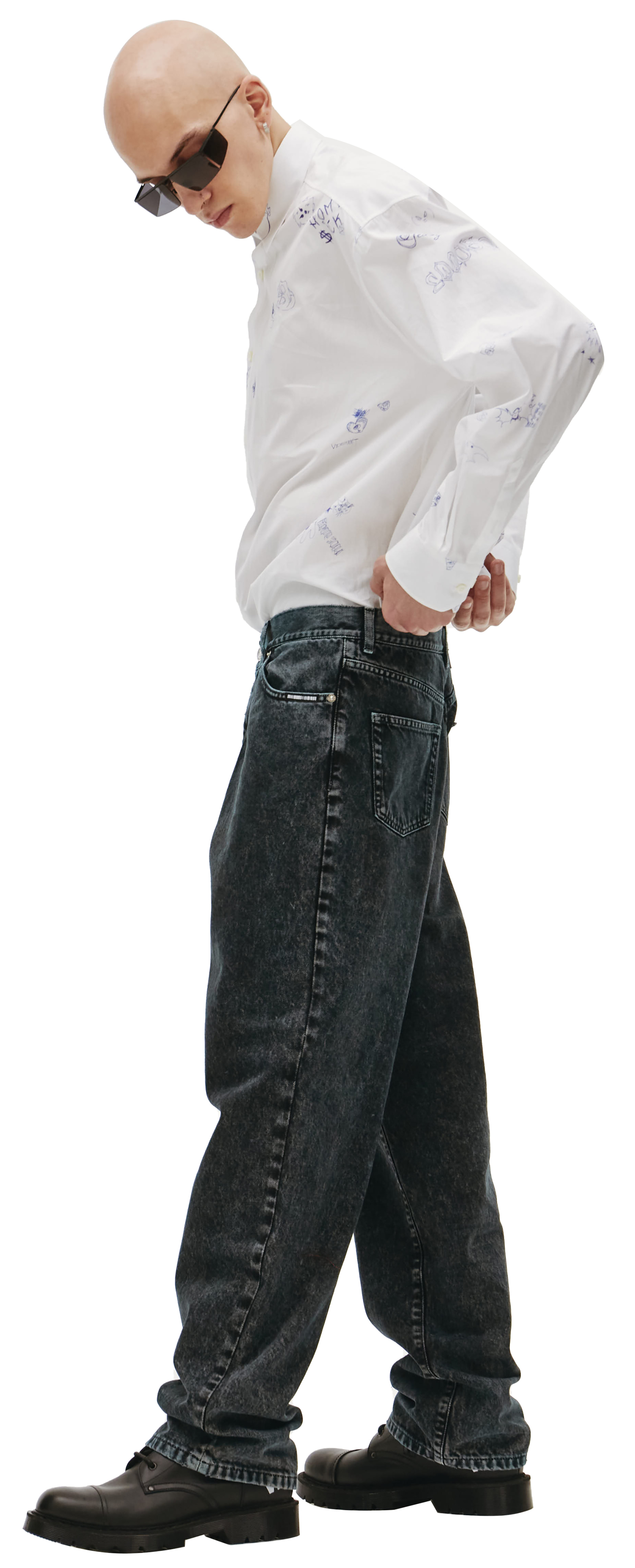 VTMNTS Washed wide-leg jeans