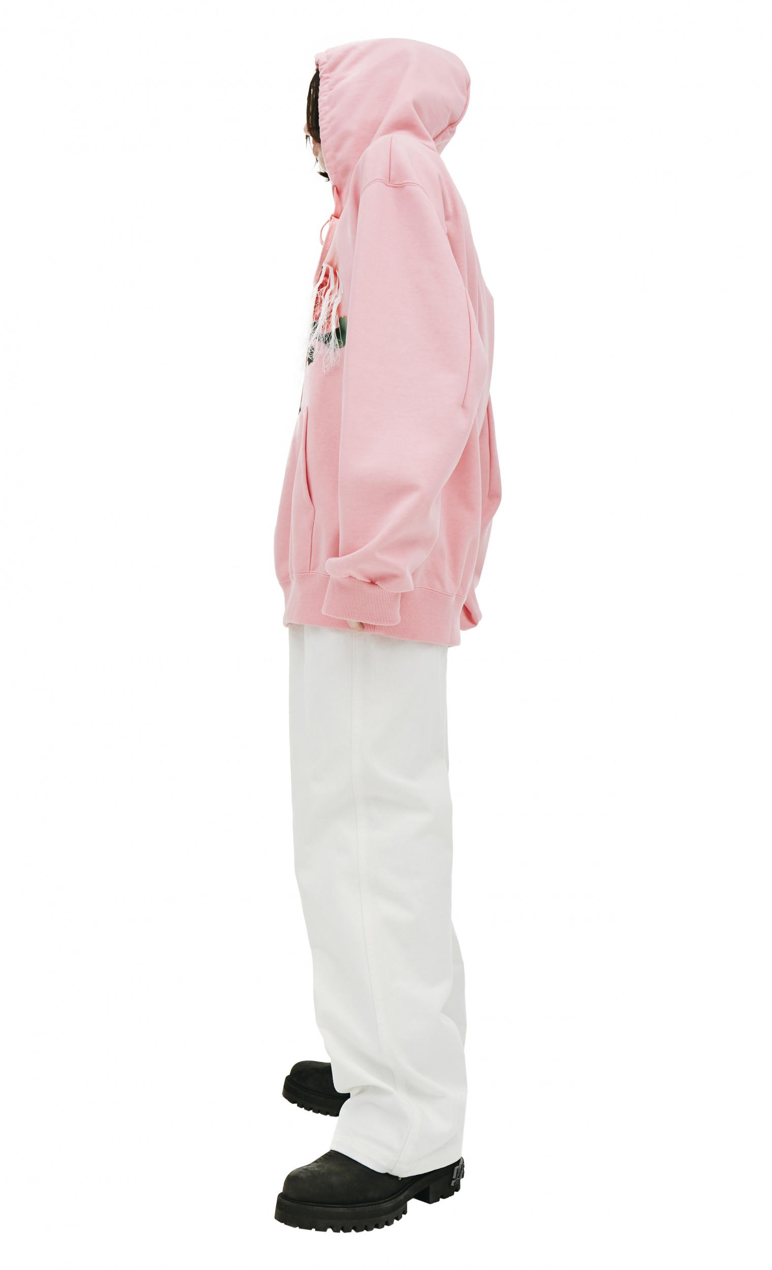 Doublet Pink Valentine Embroidered Hoodie