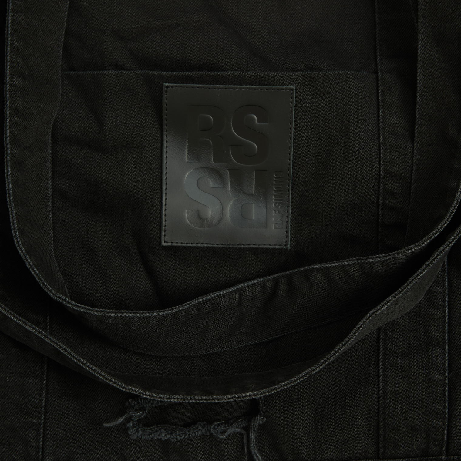 Raf Simons Ripped logo shopper bag