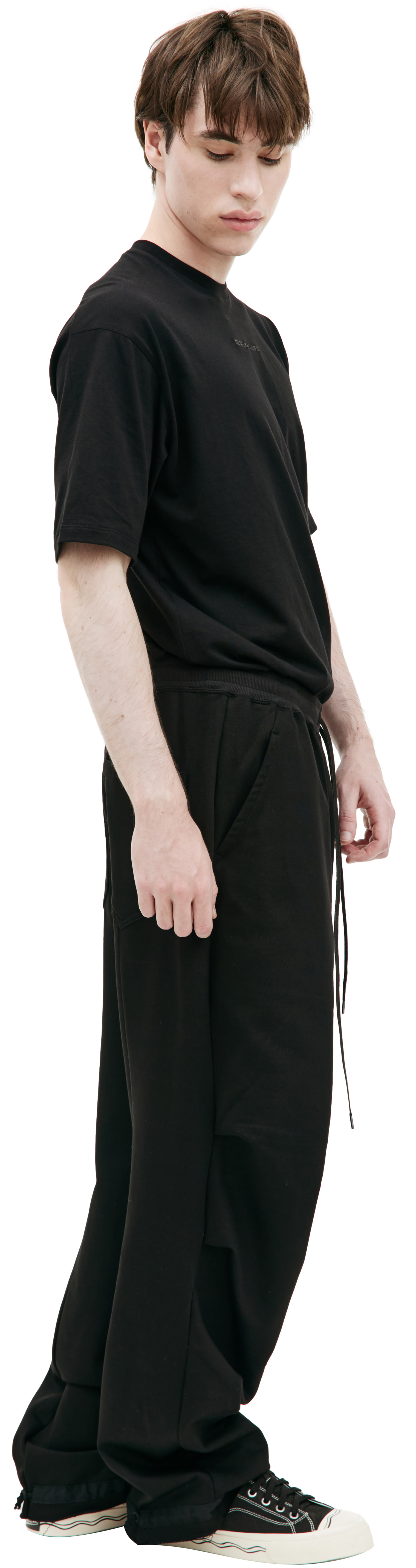 The Viridi-Anne Black cotton sweatpants