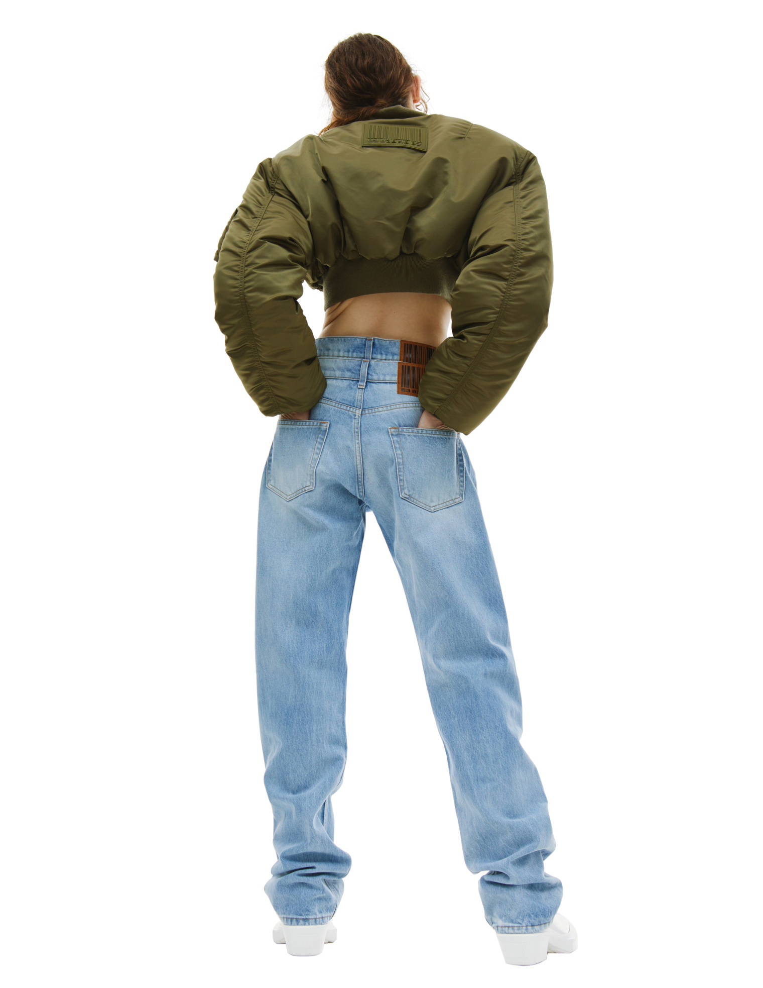 VTMNTS Double Waist Blue Denim Jeans