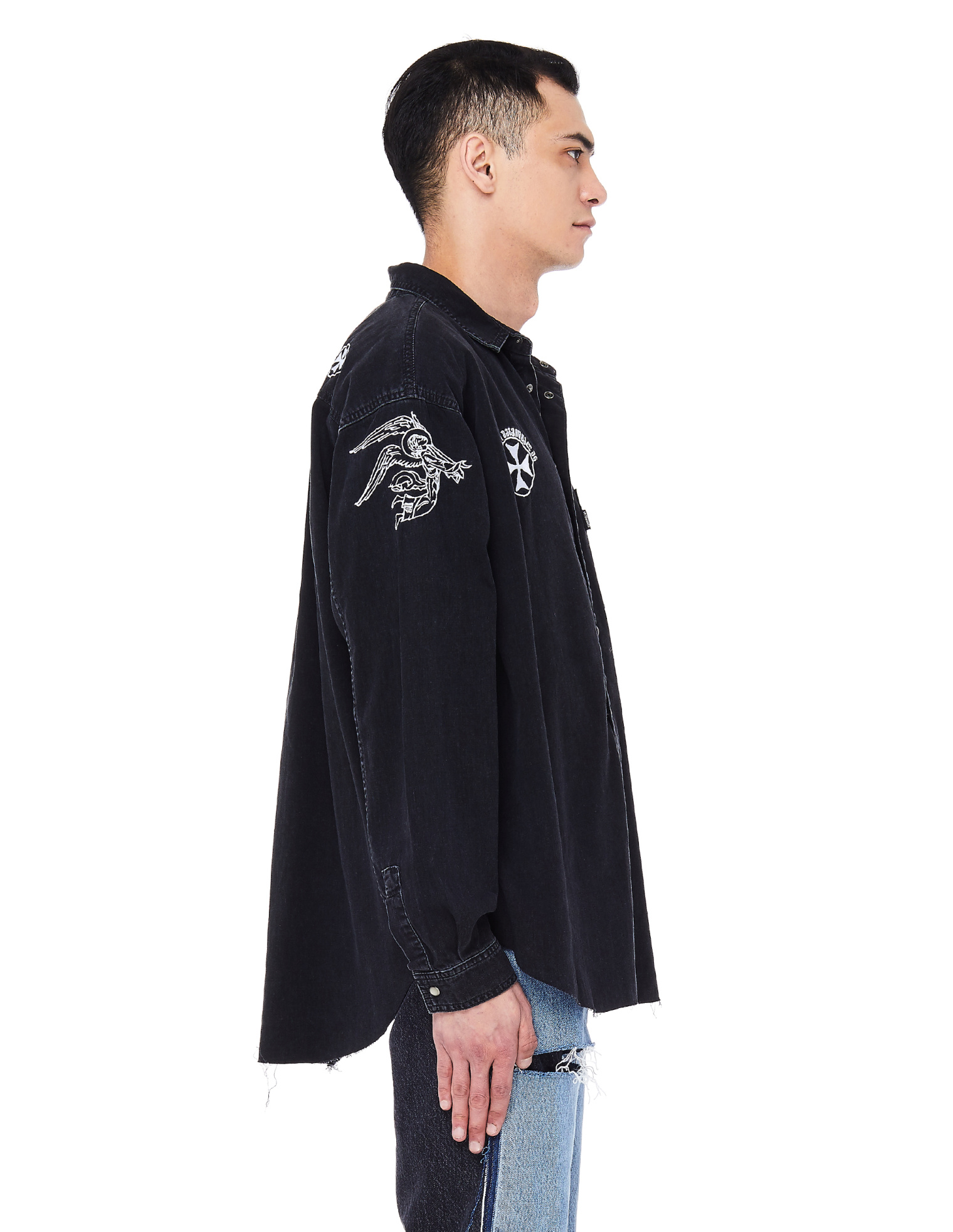 VETEMENTS Джинсовая рубашка Levi\'s с вышивками